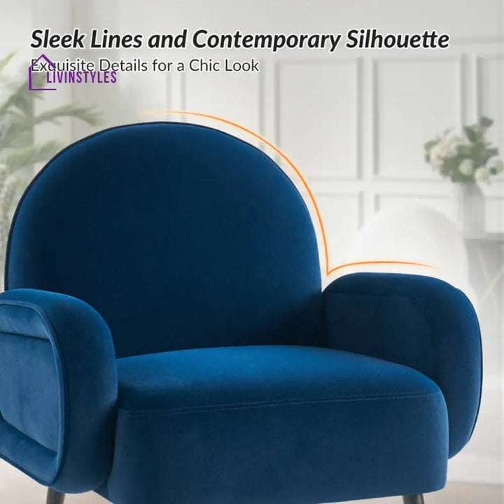Zunaira Metal and Fabric Arm Chair | Living Room Chair | Lounge Chair