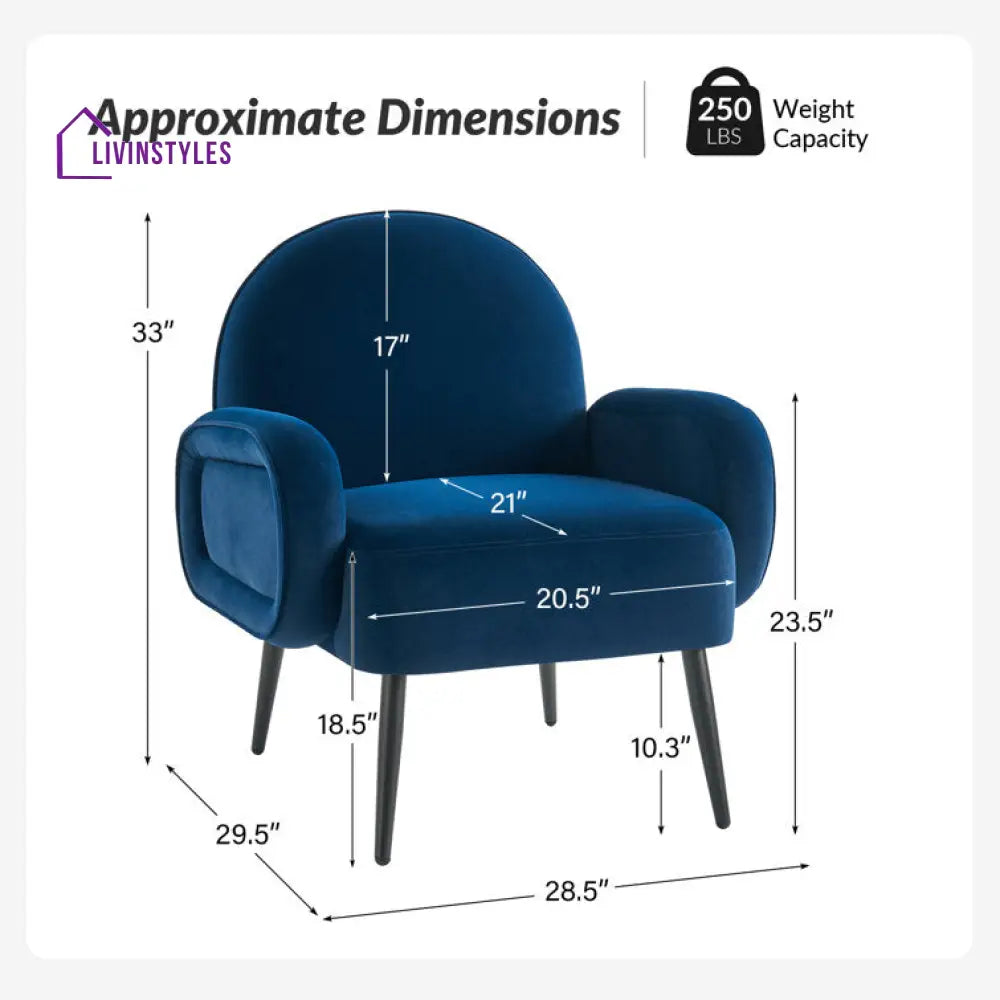 Zunaira Metal and Fabric Arm Chair | Living Room Chair | Lounge Chair